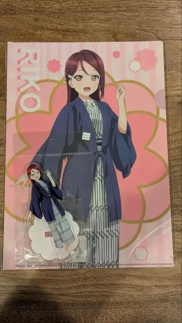 러브 라이브 사쿠라우치 리코 온천 스탬프 랠리 아크릴 스탠드 클리어 파일