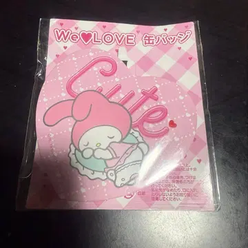 산리오 마이멜로디 캔뱃지 딸기신문