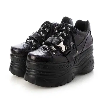 요스케 YOSUKE 통굽 스니커즈 블랙 퍼플