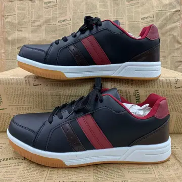 새상품 남성용 25.5cm 발수 고무창 F 레더 스니커즈 블랙 1049R