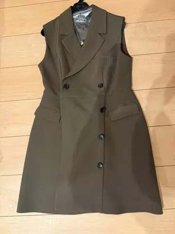 anuans 더블 브레스트 베스트 M 사이즈 브라운 오피스 캐주얼