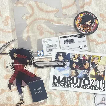 NARUTO 우치하 마다라 캔 배지 아크릴 스탠드 세트
