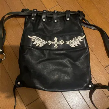 GINZI 가죽 숄더백 날개 장식