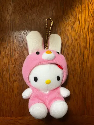 귀한 헬로키티 토끼 인형옷 마스코트 키링 산리오 98년 레트로