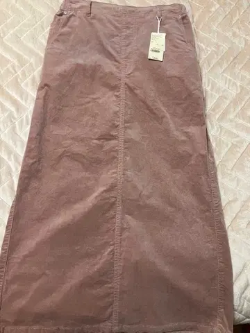 미사용 새상품 스튜디오 클립 빈티지 코듀로이 스커트 핑크 L 롱