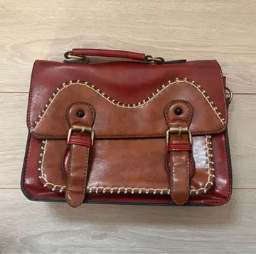 가죽 빨간색 숄더백