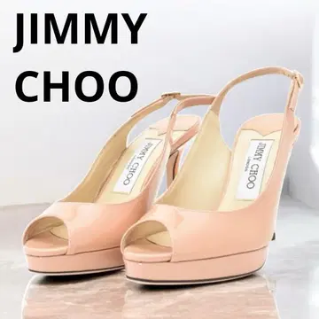 새상품급 지미추 펌프스 35 1/2 샌들 오픈토 에나멜