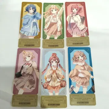 유루유리 x 오오무로케 아키하바라 아틀레 티켓풍 스티커 6종 세트