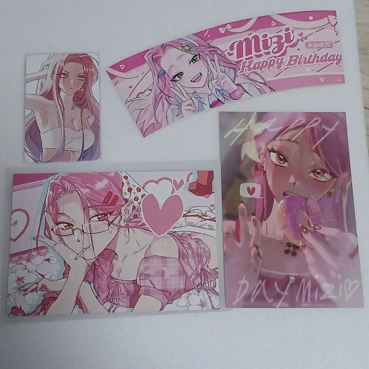 //일괄1.7//에이스테 미지 수아 생일색지 포카 티켓 에일리언 스테이지