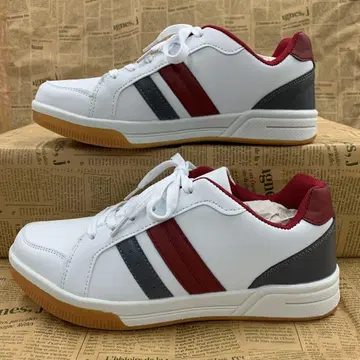 새상품 남성용 26.0cm 발수 가죽 스니커즈 화이트 1049R