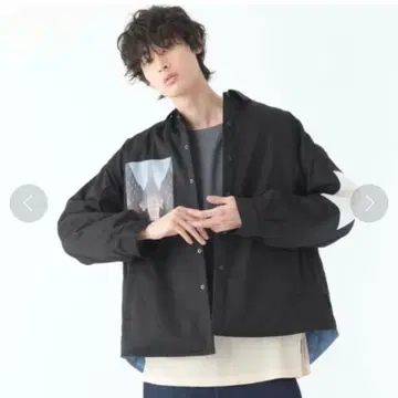 harapeco 상점 picture jaket 파랑 M 사이즈