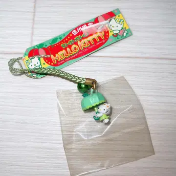 지역 한정 키티 펜던트 스트랩 신슈 한정판 파란 사과 우산