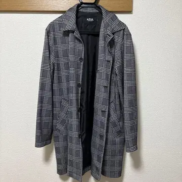 AZUL by MOUSSY 체스터 코트 M 사이즈 그레이 계열 체크