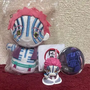 귀멸의 칼날 아카자 폿테토 마스코트 봉제 인형 캔뱃지 오네무탄