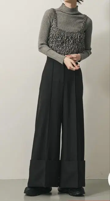 와이드 턴백 팬츠