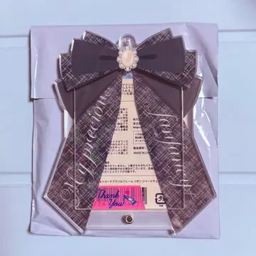 후쿠야 아크릴 프레임 리본 트위드 체크 이케부쿠로 블랙