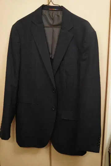 ORIHICA 셋업 테일러드 자켓 네이비 체크 무늬