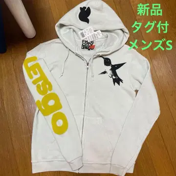 FREE CITY 스카이블루에 가까운 아이보리 풀 집업 후드티 남성용 S