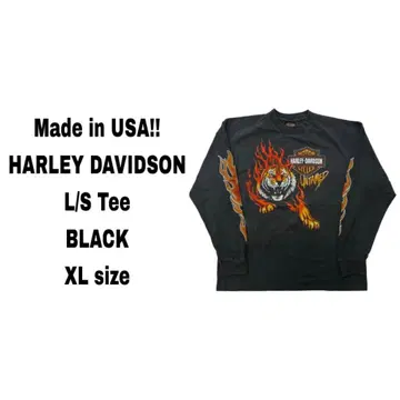 할리데이비슨 Harley Davidson 긴팔 타이거 블랙 XL