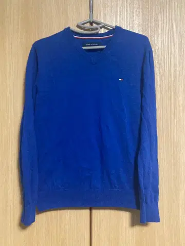 타미힐피거 니트 스웨터 파랑