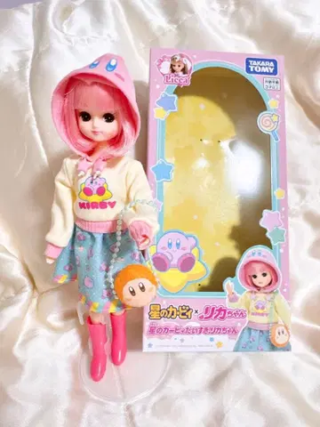 별의 커비 다이스키 리카짱 인형 스탠드 세트