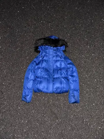 Y2K 퍼 달린 다운 자켓 헤이세이 갸루 남자 광택 짧은 기장 opium