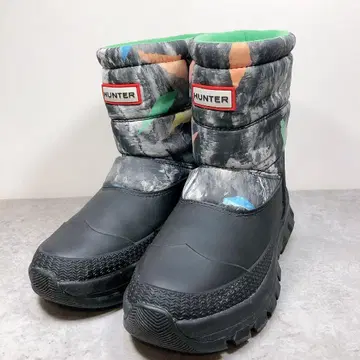 HUNTER 스노우 부츠 멀티 컬러 카모플라주 패턴 EU 36 23cm
