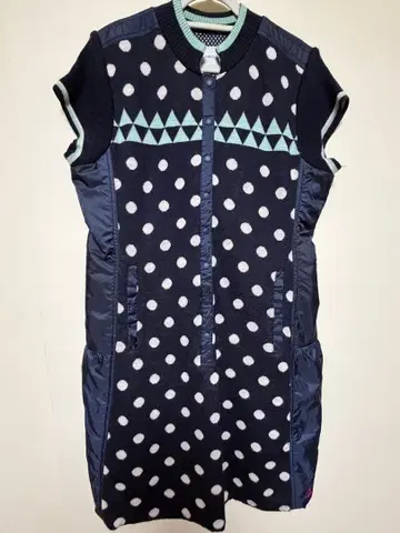 여성용 골프 원피스 도트 무늬