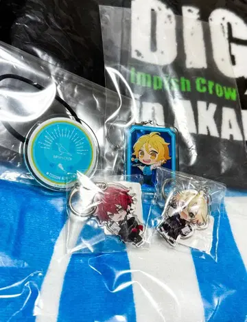 디그로 츠구미 아카네 타월 BIG 타월 아크링 키링 보틀 택 머리끈