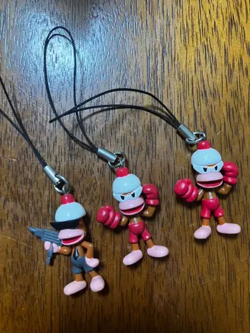 사루겟츄 피규어 스트랩 3개 세트 레트로 90s 헤이세이