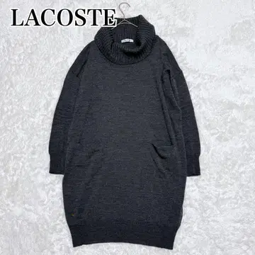 LACOSTE 라코스테 터틀넥 니트 원피스 튜닉 그레이