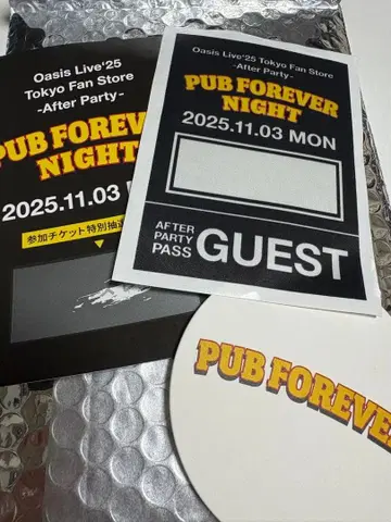Oasis Live'25 애프터 파티 스티커 코스터 세트