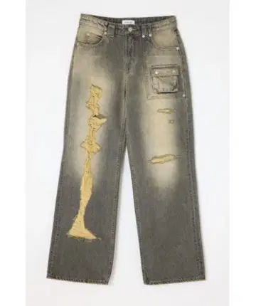 LAGUA GEM ASYMMETRY 크러쉬 데님 24inch