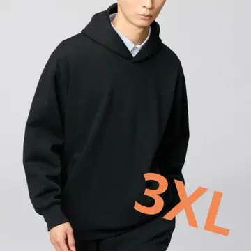 유니클로 c 맨투맨 오버사이즈 풀 후드티 3XL 사이즈 BLACK 블랙