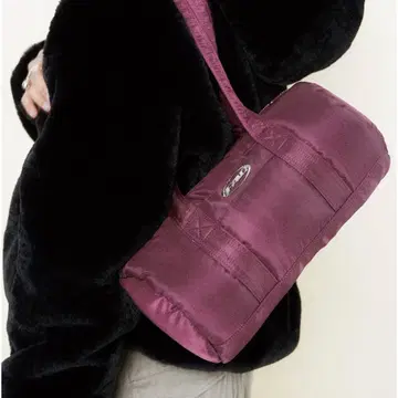 FAD SATIN ROUND BAG (BURGUNDY)