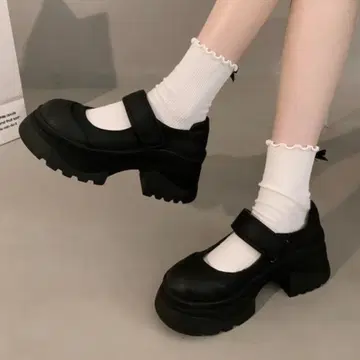 통굽 트랙 밑창 멜리 제인 펌프스