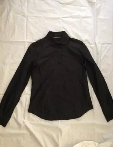 닐바렛 실크 혼방 드레스 셔츠 블랙