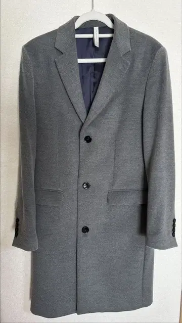 ZARA MAN 그레이 싱글 브레스 코트