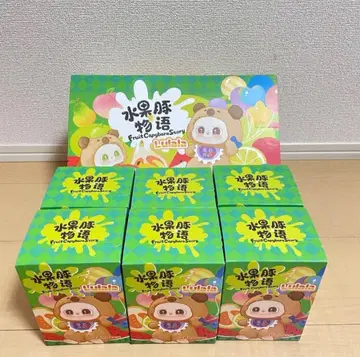 Lulala 루라라 과일돼지 이야기 봉제 인형 키링 6체 세트 러브브