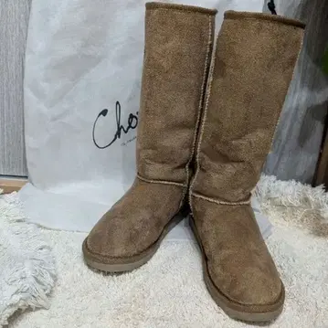 브라운 스웨이드 어그 부츠 롱 부츠 M chortie