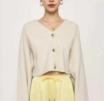 SLY MILANO RIB CROP 가디건