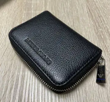 EMPORIO ARMANI 엠포리오 아르마니 블랙 가죽 코인 케이스 지갑