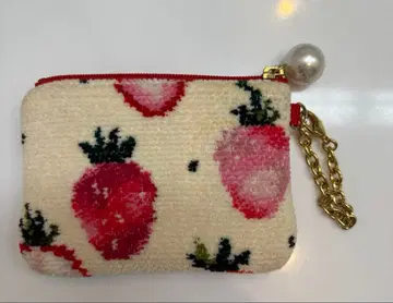 페이러 키&카드 파우치 스트로베리 도트