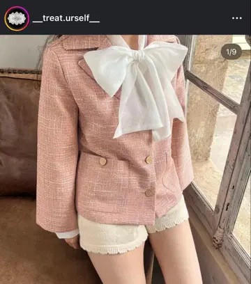 treat urself 트위드 자켓