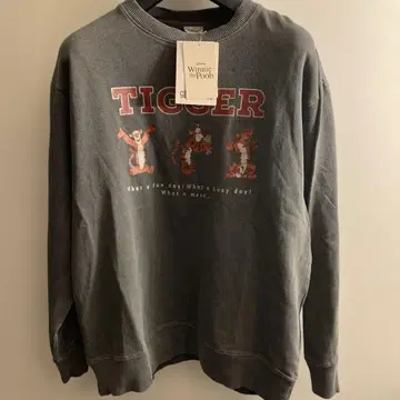 새상품 Disney 곰돌이 푸 티거 트레이닝복 맨투맨 앤티크 M