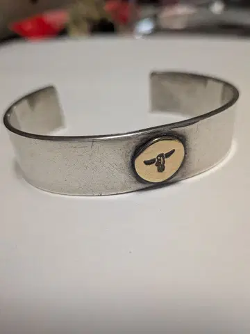 실버 카우 헤드 뱅글