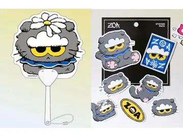 ZO&FRIENDS ZOA 스티커 미니 부채