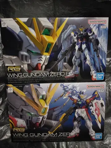 2 새상품 RG 1/144 윙건담 제로 & 윙건담 제로 EW 세트