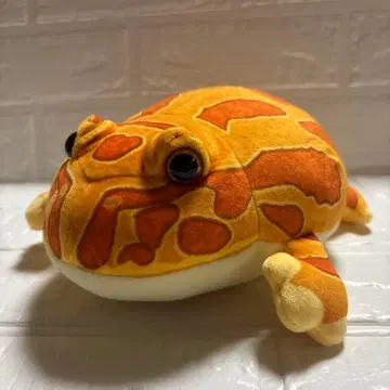 [ 새상품 ] CUTE 뿔개구리 말랑말랑 봉제 인형 개구리 애프리콧