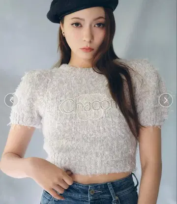 SNIDEL Chacott 자카드 하프 풀오버 GRY